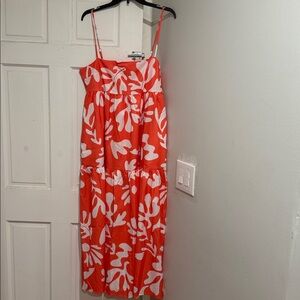 Petal and Pup Coral and White Floral Sundress